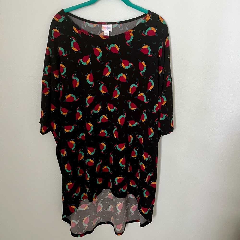 Lularoe Irma top with pheasant birds size L